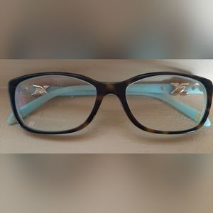 Tiffany & Co. Havana Tortoiseshell and Light Blue Prescription Glasses